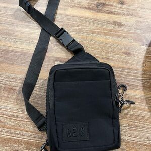 BEIS Black Belt Bag for Men